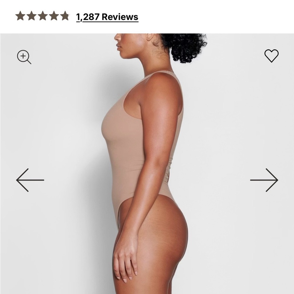 SKIMS Fits Everybody High Neck Body Suit Nude XL